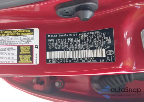 2013 Toyota Corolla S from USA, damaged, VIN 2T1BU4EE2DC101092